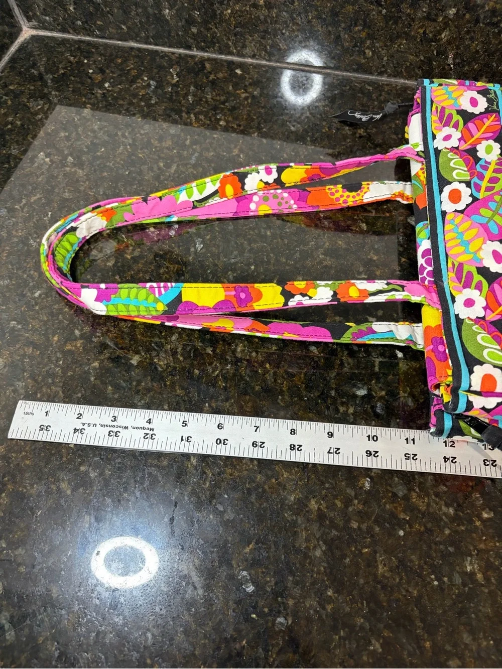 VERA BRADLEY Quilted Laptop Tote Bag in Retired Va Va Bloom Pattern